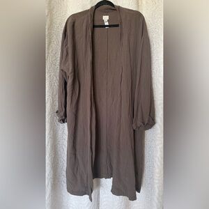 Brown Long Sleeve Duster Cardigan